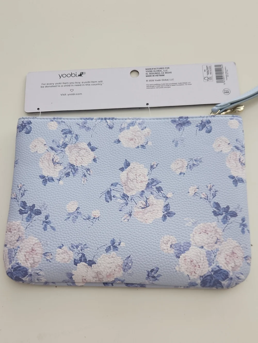LoveShackFancy X Yoobi X Target Accessory Pouch Blue Happy Thoughts New With Tag